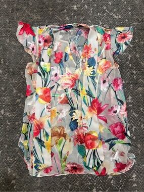 Elie Tahari Bryce Floral Blouse (Size 0)